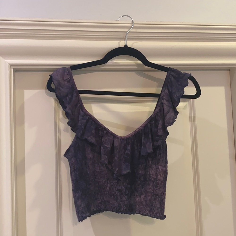 AMERICAN EAGLE Soft and Sexy Acid Washed Crop Top